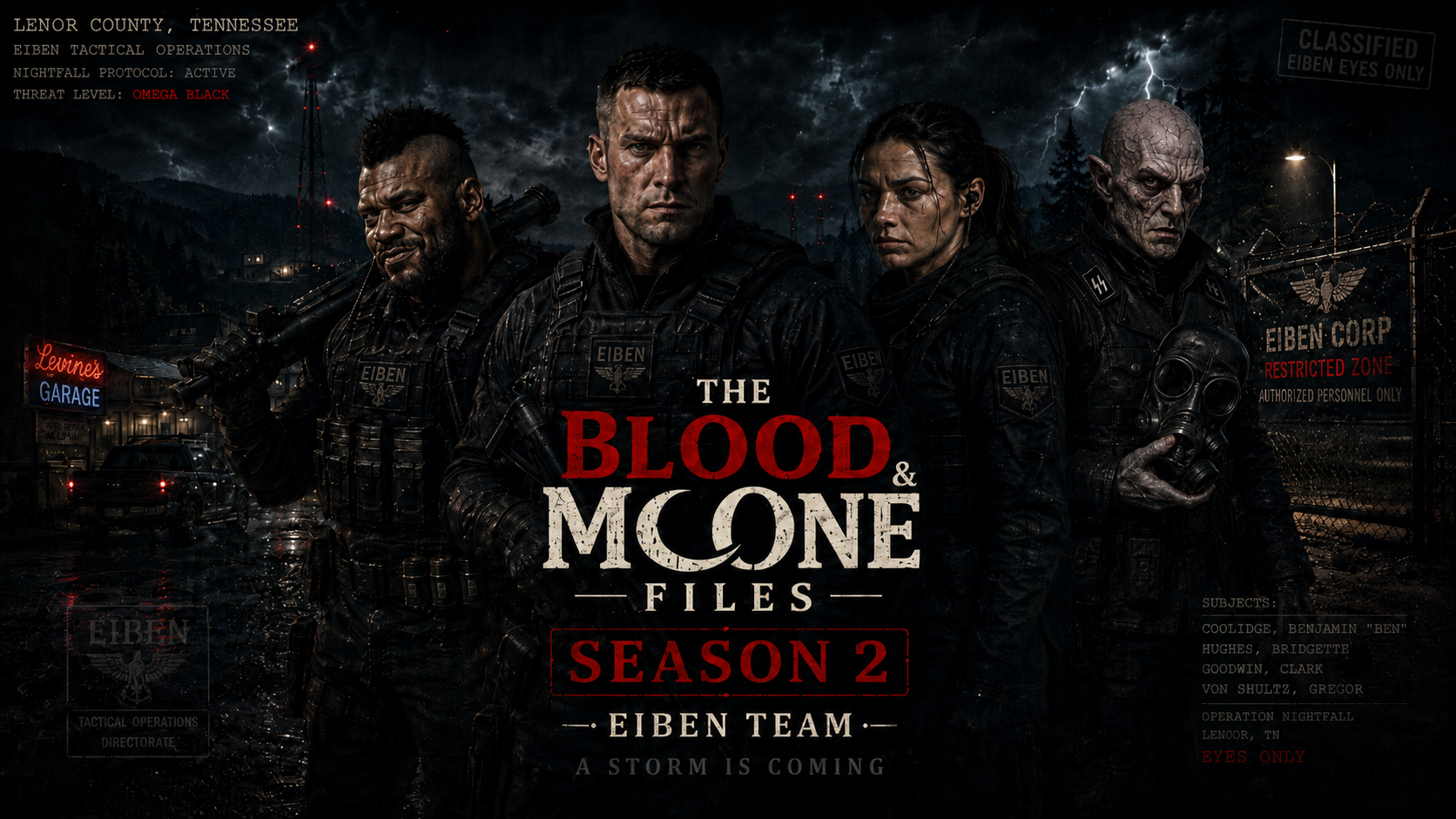 Season 2 EIBEN team teaser showing the operatives arriving in Lenor County
